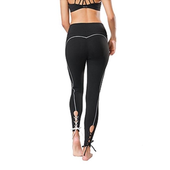 Compression Tummy Control Stretch Ankle Leggings S - Picture 2 of 7